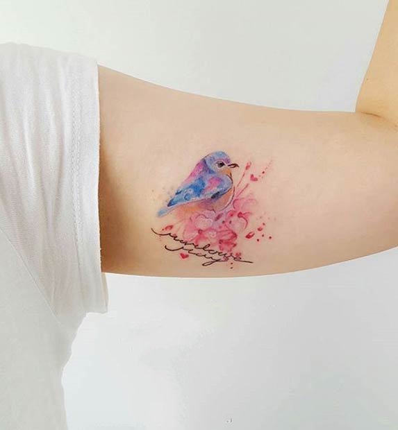 彩色渐变纹身 五彩斑斓的创意水彩纹身图案