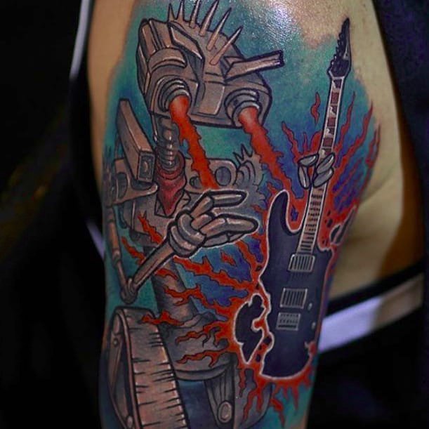 机器人纹身 帅气的机器人纹身图案