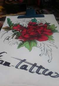 富贵大牡丹纹身图案