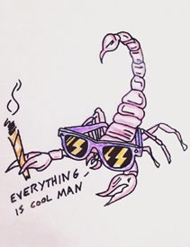 搞笑的蝎子纹身图案