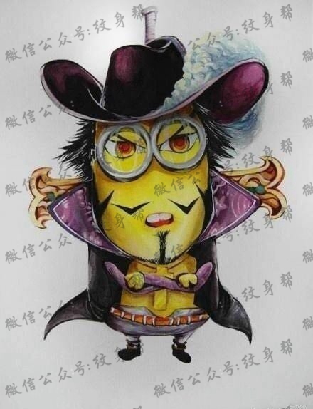 彩绘小黄人纹身图案