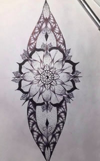 经典手稿梵花纹身图案