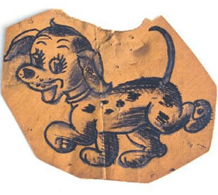 手稿小狗狗纹身图案