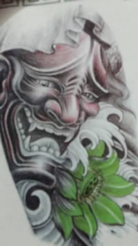 手稿般若纹身图案