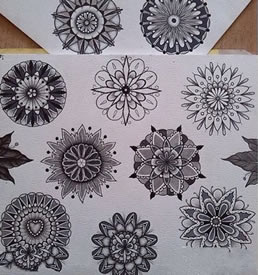 手稿各种梵花纹身图案