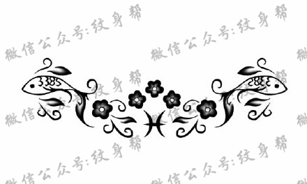 双鱼座纹身手稿_45张十二星座之双鱼手稿纹身图案