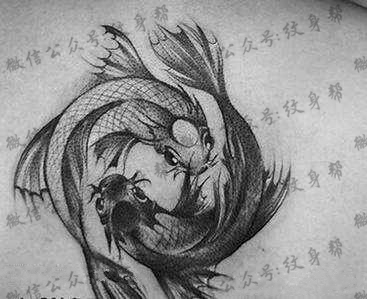 双鱼座纹身手稿_45张十二星座之双鱼手稿纹身图案