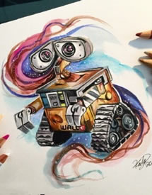 手稿工程车纹身图案