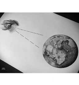 手稿慧眼看世界纹身图案