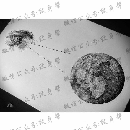手稿慧眼看世界纹身图案