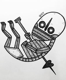 经典手稿一箭穿心纹身图案