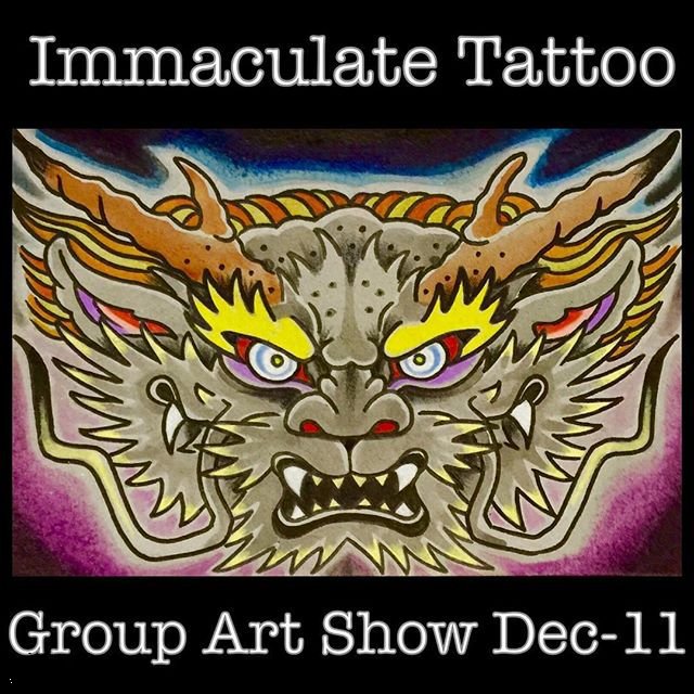 欧美风龙头纹身图案