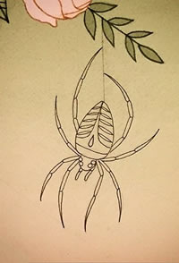 手稿蜘蛛纹身图案