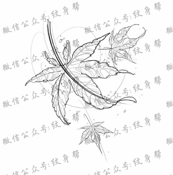 速写纹身手稿_一组23张简约速写纹身手稿图案