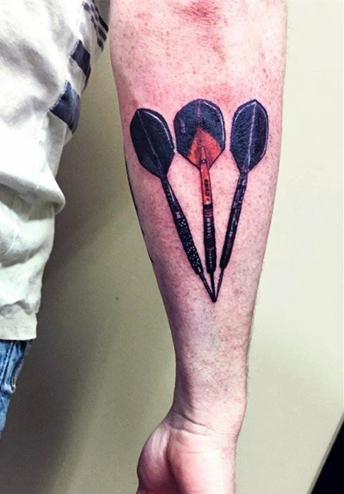 有趣的纹身   时尚而又新颖的飞镖纹身图案+++个性,男,手臂,时尚,男人,男性,男生,飞镖