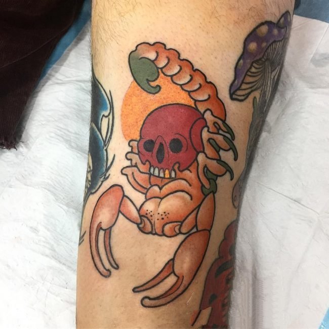 蝎子图片纹身   气势十足的蝎子纹身图案