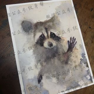 手稿水墨的小狗狗纹身图案