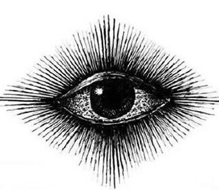 手稿的眼睛纹身图案