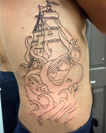 腰部纹身   多款男生腰部的创意纹身图案