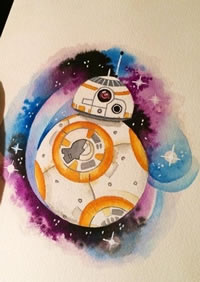 手稿星空导弹纹身图案