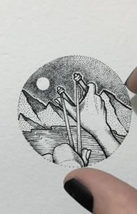 童年的弹弓纹身图案