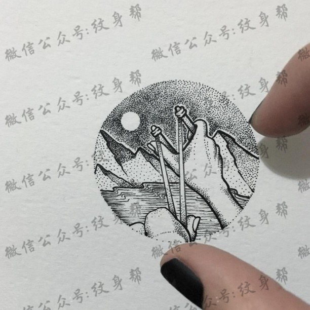 童年的弹弓纹身图案