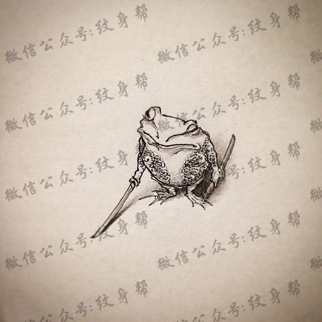 手稿金蝉纹身图案