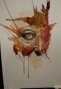 手稿涂鸦眼睛纹身图案