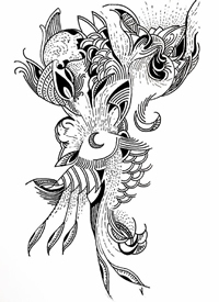 抽象纹身手稿_一套15张无机抽象纹身手稿图案