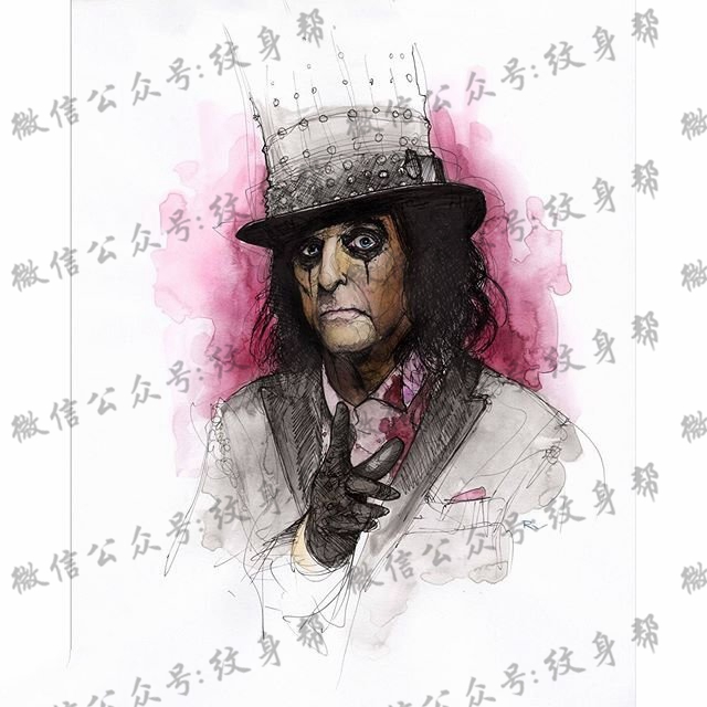 手稿的迈克纹身图案