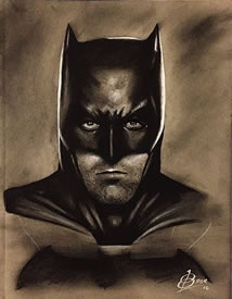 手稿经典蝙蝠侠纹身图案