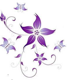 手稿时尚漂亮的彼岸花纹身图案