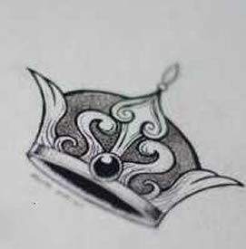 手稿简单漂亮的皇冠纹身图案