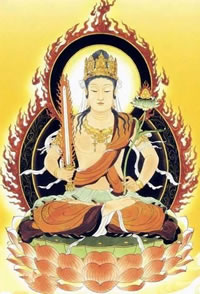 手稿威严的虚空藏菩萨图案