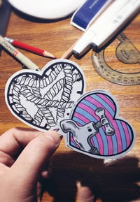 手稿绳索自来水管纹身图案