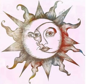 手稿漂亮好看的太阳图腾