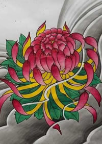 手稿好看的花朵纹身图案