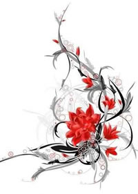 手稿漂亮好看花藤纹身图案