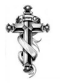 手稿漂亮的十字架纹身图案