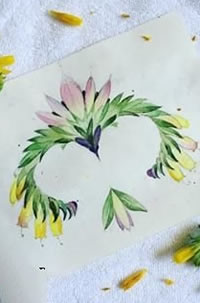 写实逼真的花卉纹身图案