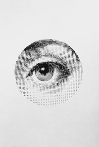 手稿点刺一只眼睛纹身图案