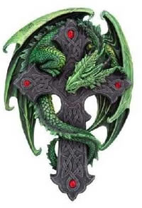 手稿帅气的十字架纹身图案