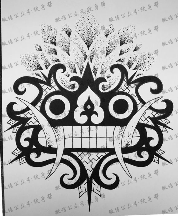 花胸点刺手稿_17张适合花胸的点刺纹身手稿图案素材