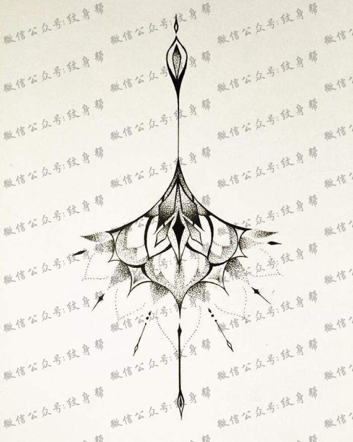 花胸点刺手稿_17张适合花胸的点刺纹身手稿图案素材