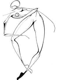 抽象女人手稿_一组17张抽象女性身体纹身艺术手稿图案