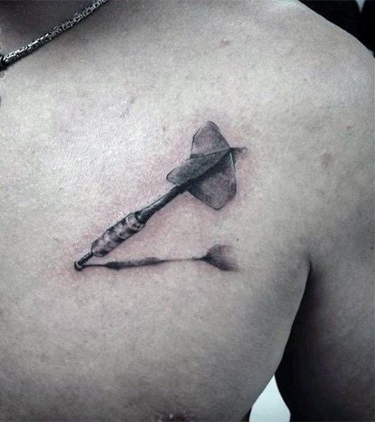 游戏 纹身   趣味十足的飞镖纹身图案