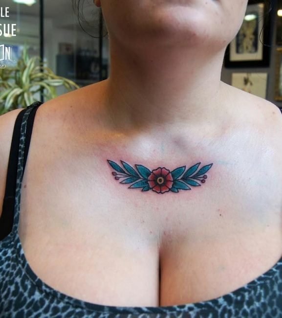 唯美纹身小图案   清新秀雅的花朵纹身图案