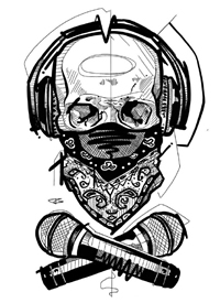 创意骷髅手稿_9张个性创意的骷髅纹身手稿图案