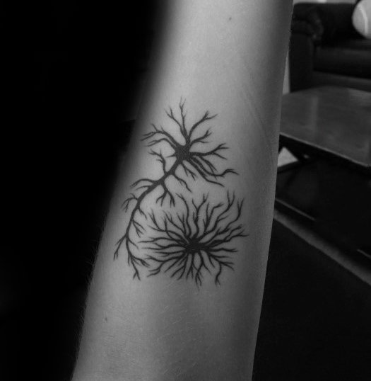 创意纹身图片  别具特色的神经元纹身图案