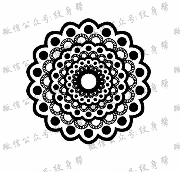 曼陀罗点刺梵花_100张曼陀罗点刺梵花纹身手稿图案